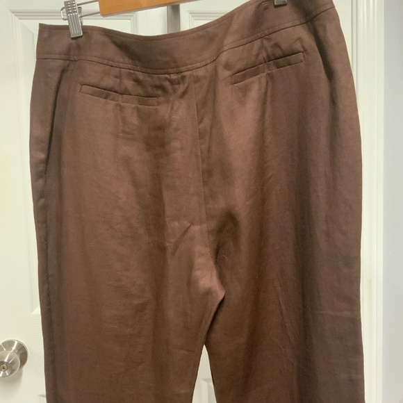 Style & Co. Brown Linen Cropped Pants - Picture 8 of 9